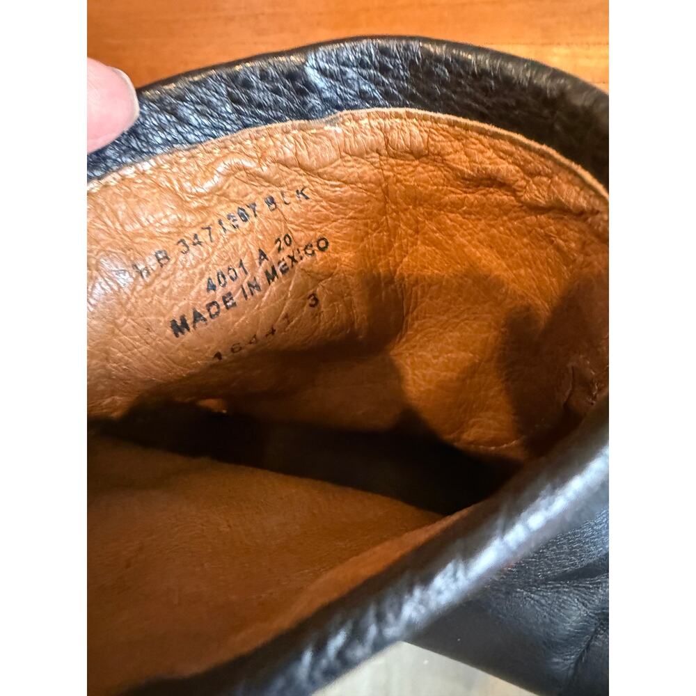 Frye Black Leather Harness Booties with Metal Ring - Picture 11 of 11